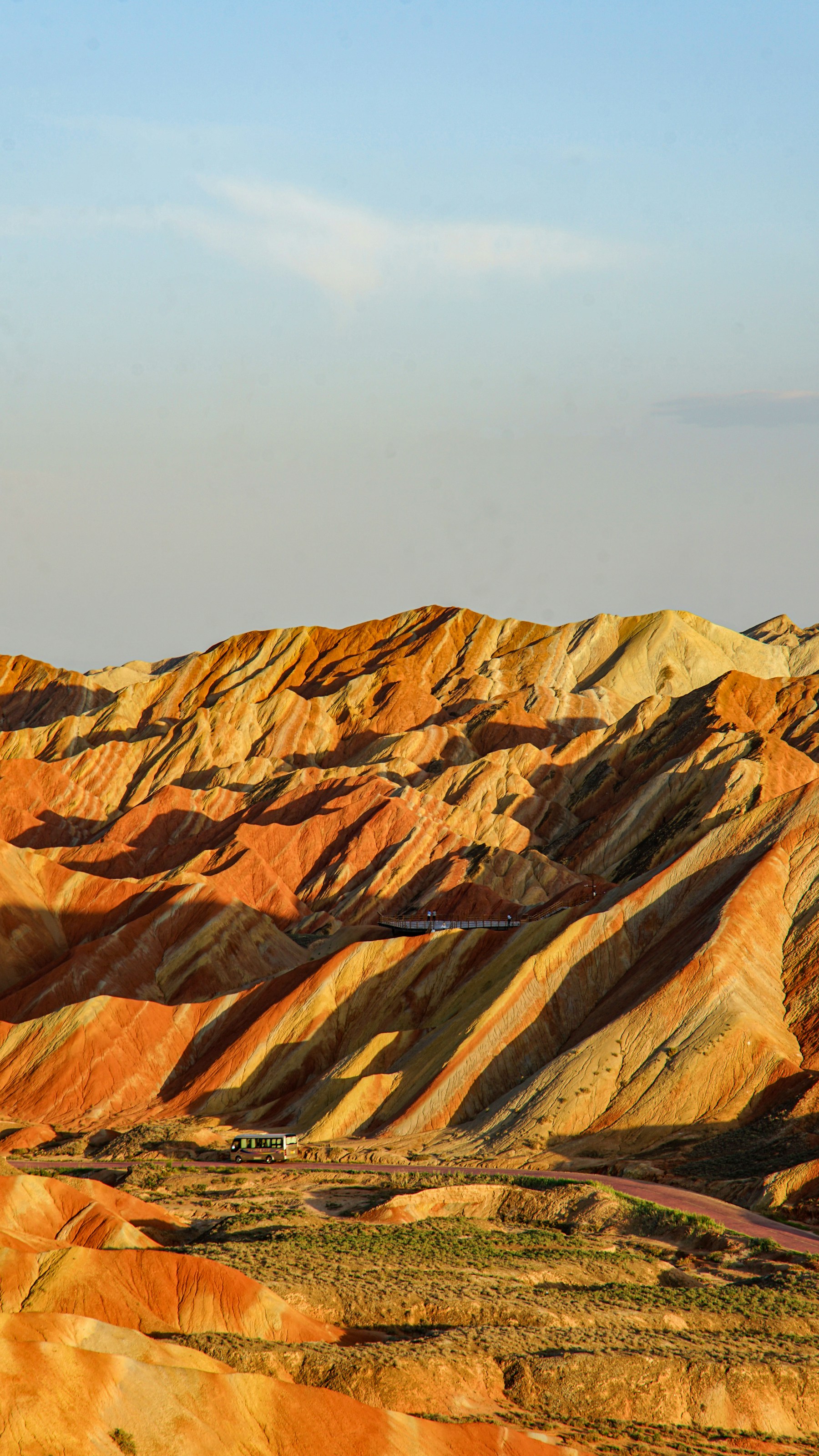 Zhangye Danxia color landscape on a Silk Road route