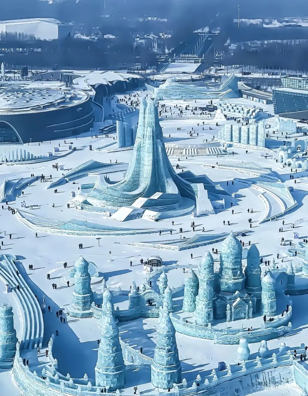 Harbin Ice World winter route direction