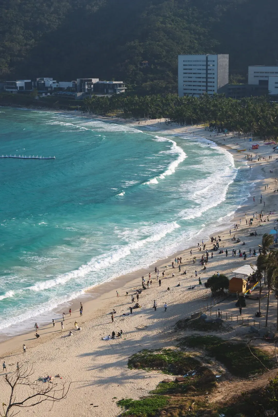 Sanya beach aerial view for a short Hainan beach stay