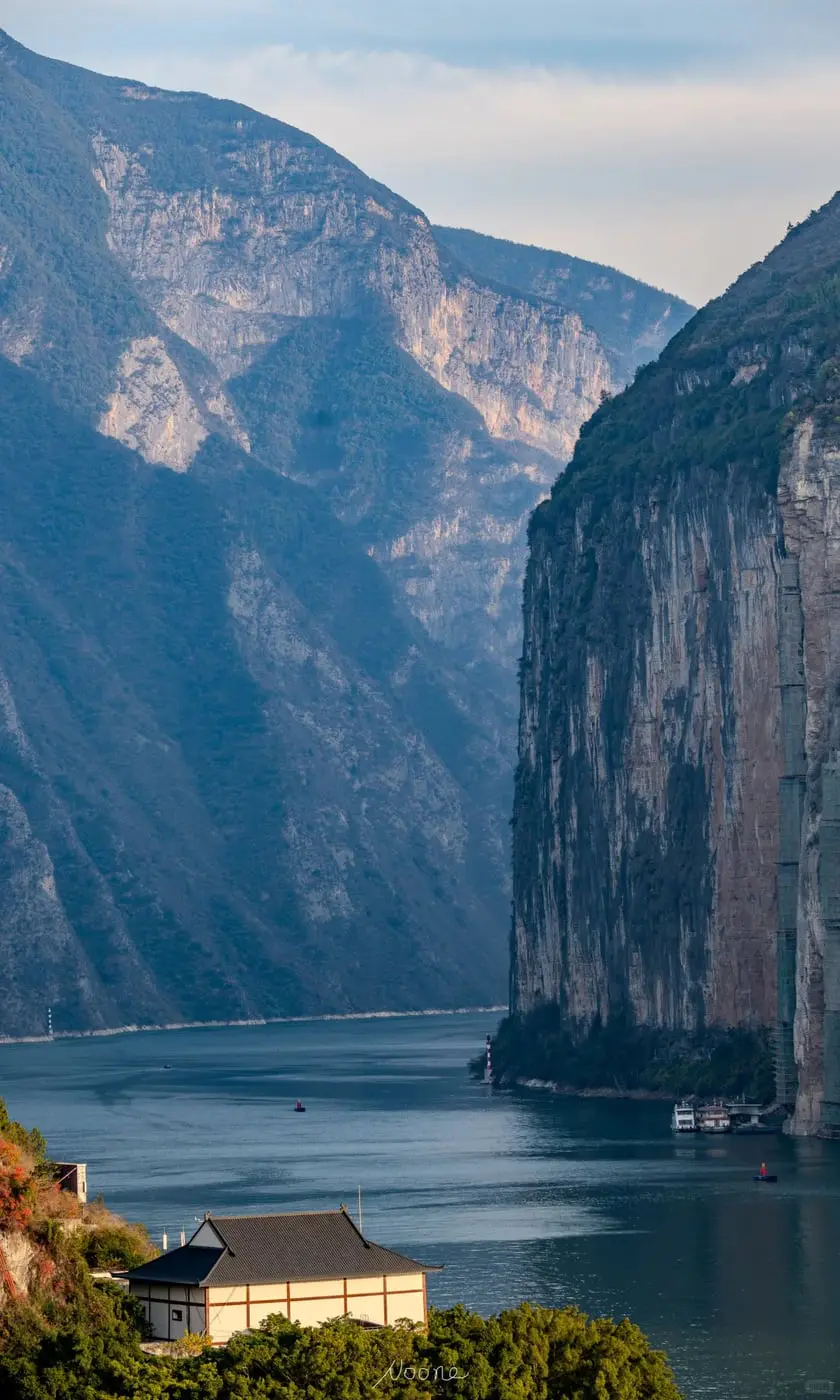 Three Gorges river scene for a classic China and Yangtze cruise route