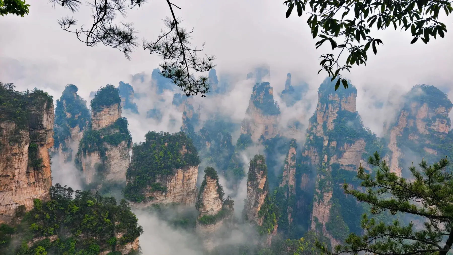 Zhangjiajie mountain layer for a Zhangjiajie and Fenghuang Hunan route