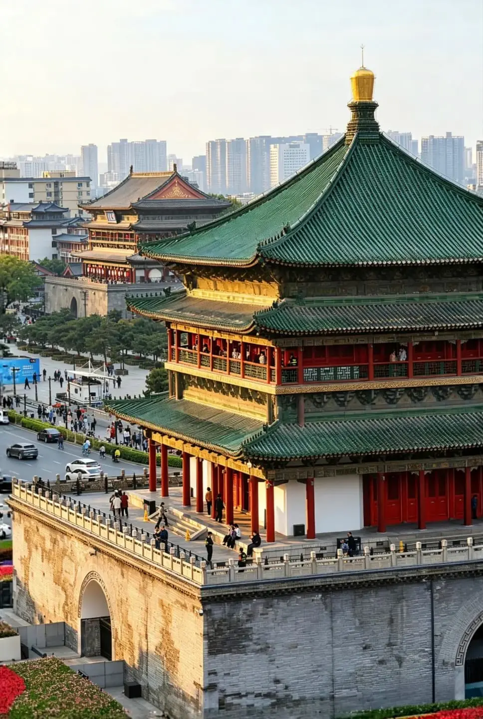 5 to 6 day Xi'an, Luoyang, Shaolin, and Kaifeng route Arrive in Xi'an and stay inside or near the city wall if old-city eve... material-library route evidence